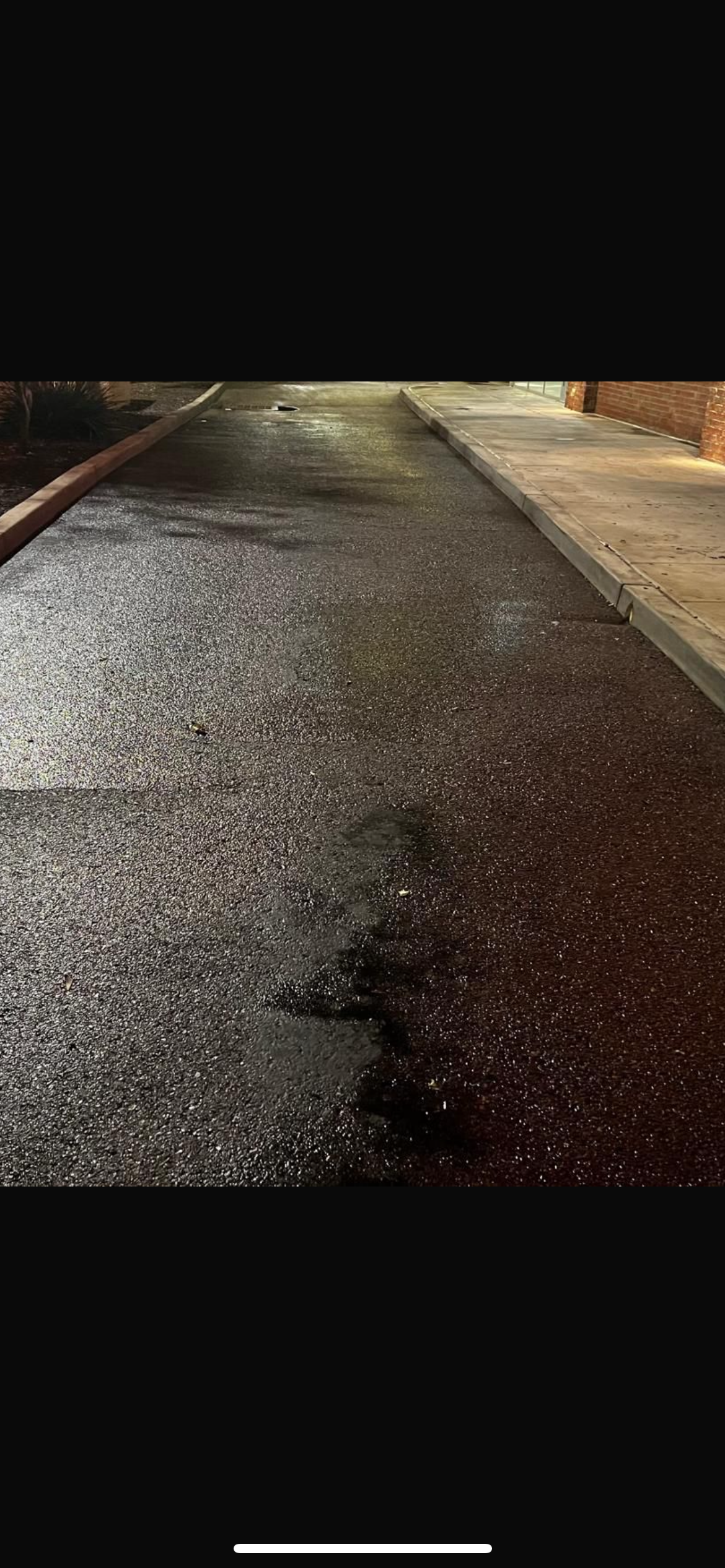 Asphalt after cleaning